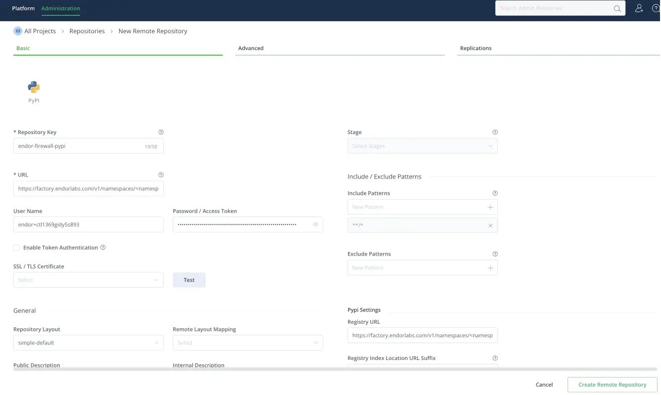 Configure PyPI