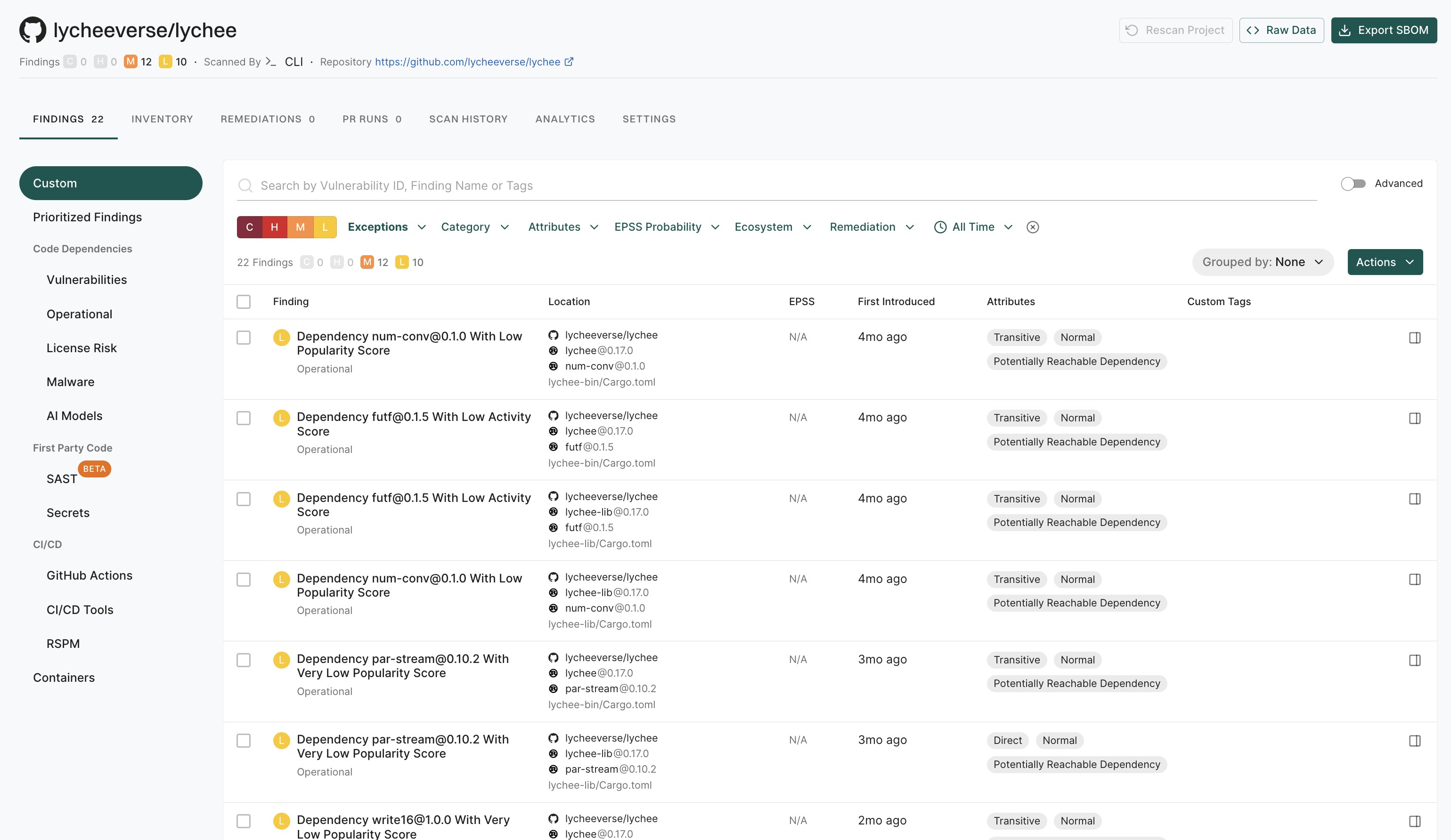 Locally Scanned Project