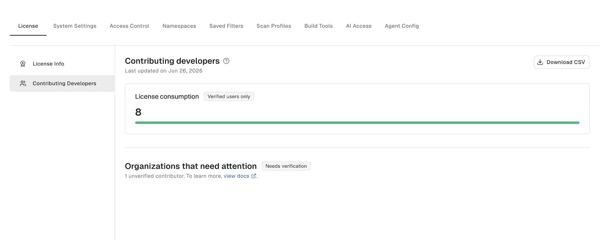 Contributing developers only