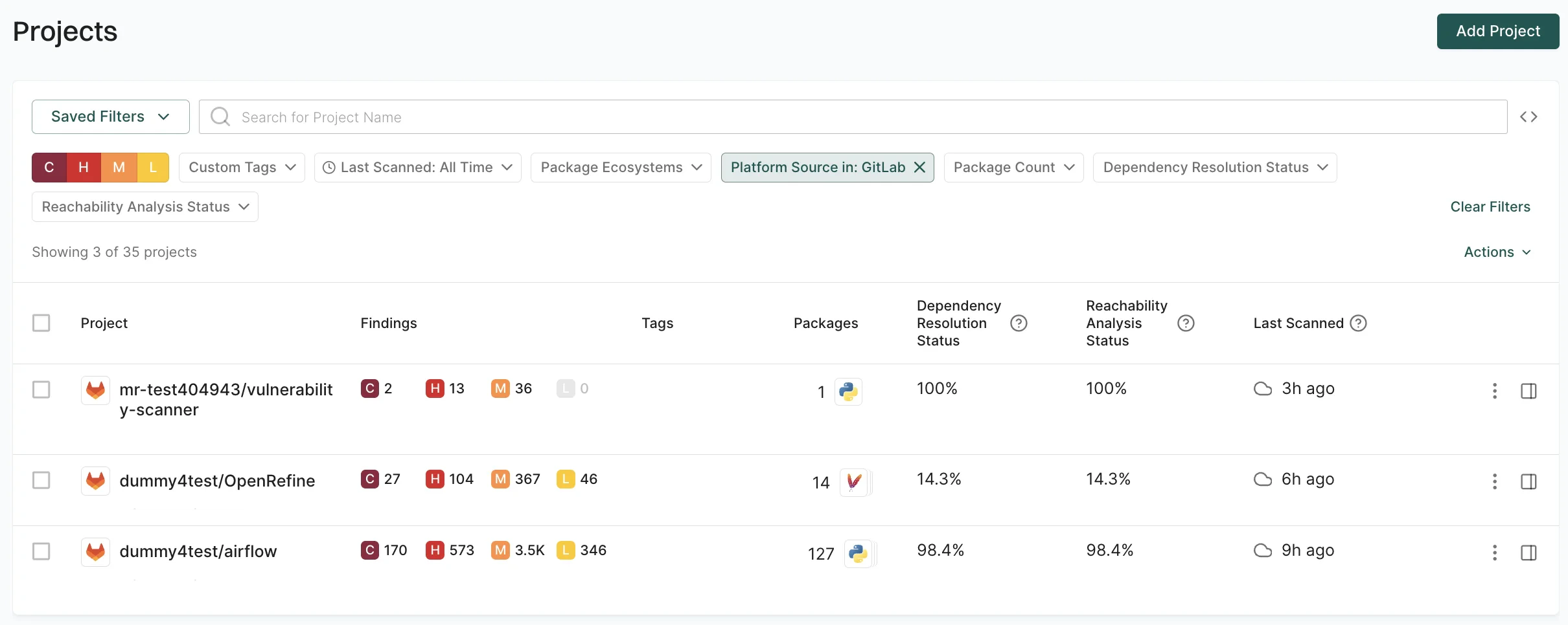 filter by source platform