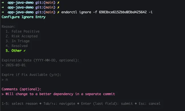 Ignore finding UUID interactive
