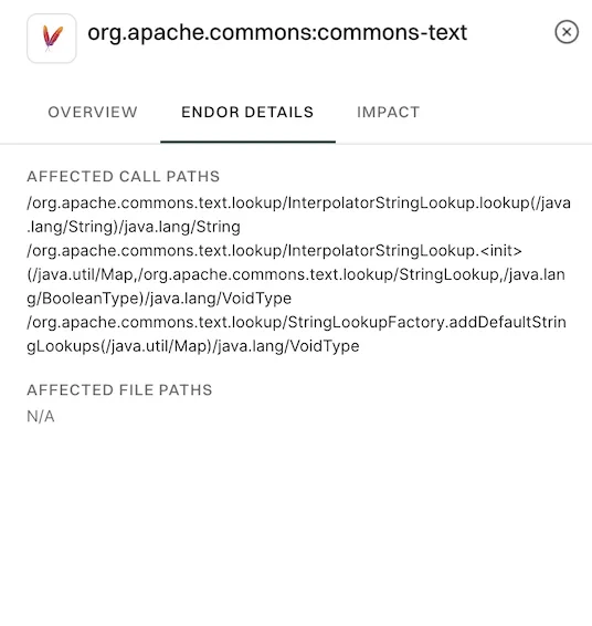 Affected Packages details