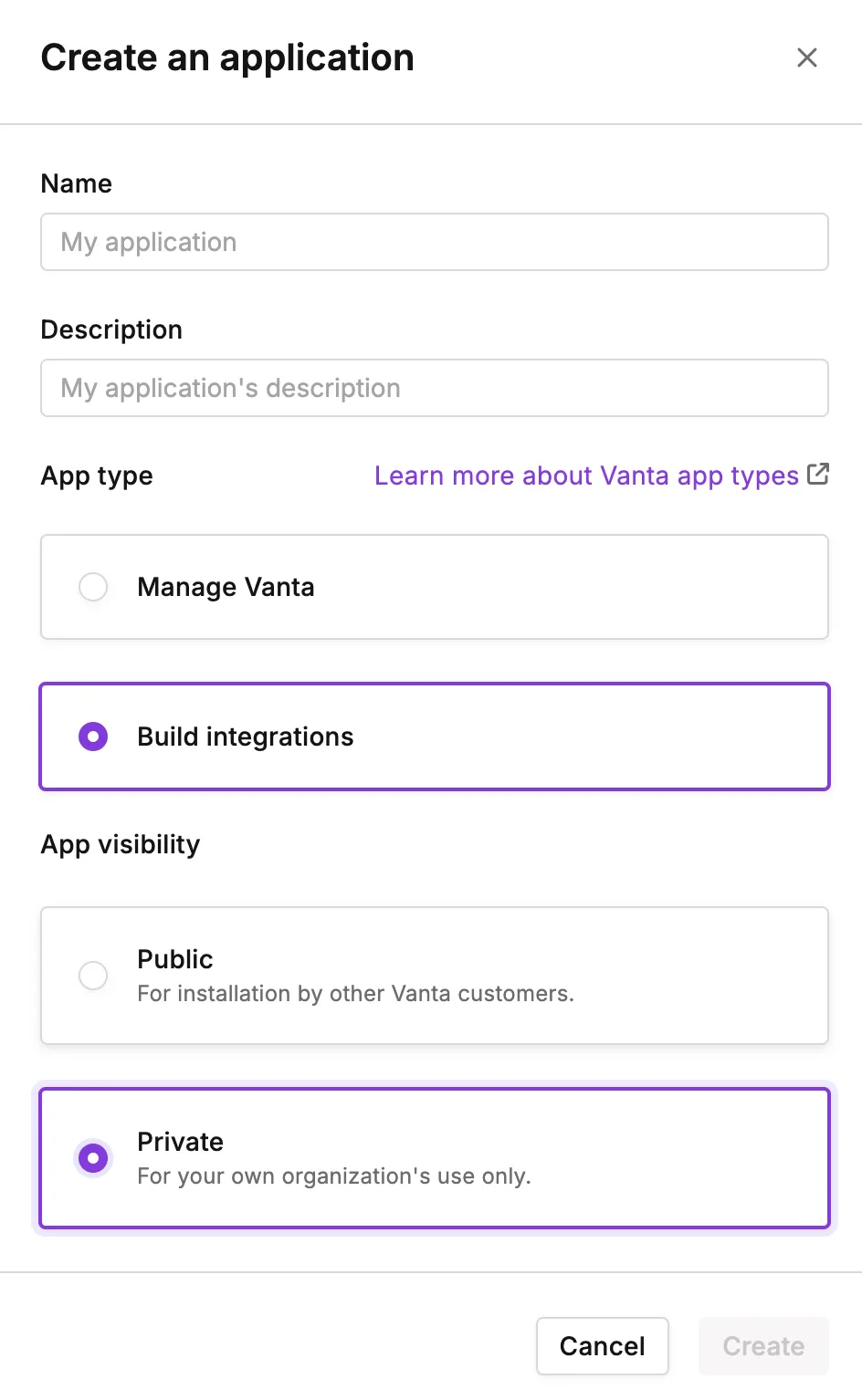 Create Vanta Integration