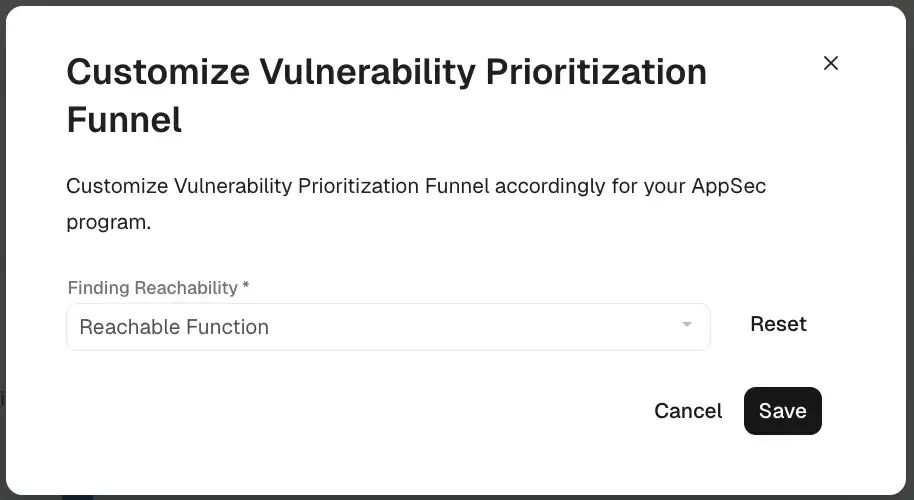 Vulnerability funnel customization