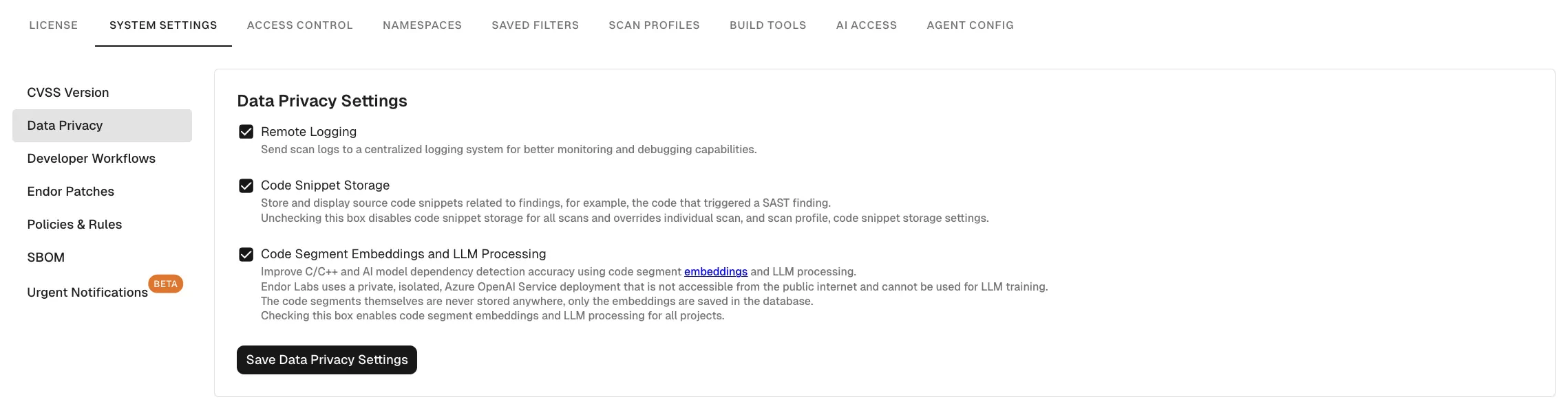 Enable embeddings
