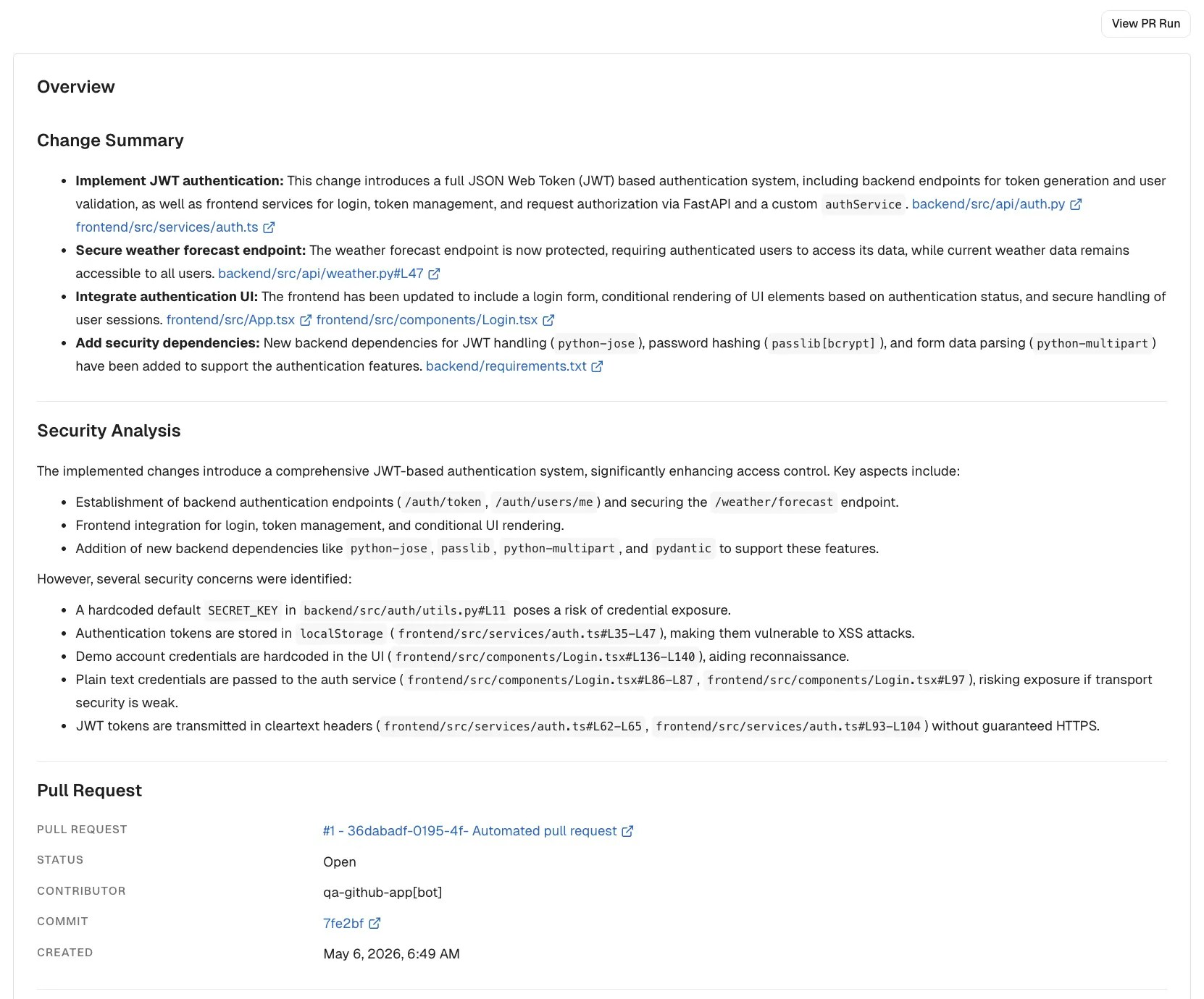 Security Risk Details