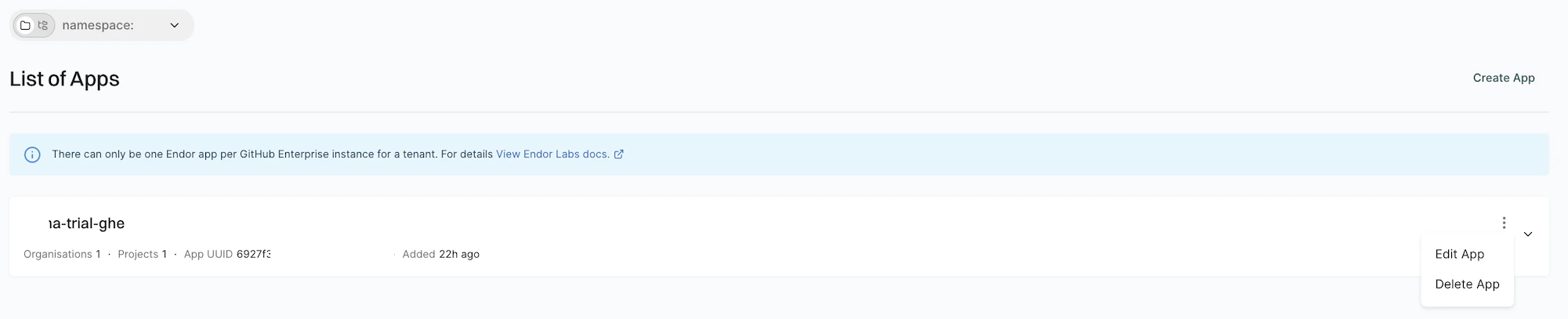 Manage GitHub Enterprise Server App