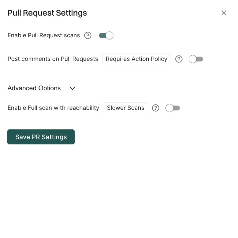 Pull request configurations in GitHub App Pro