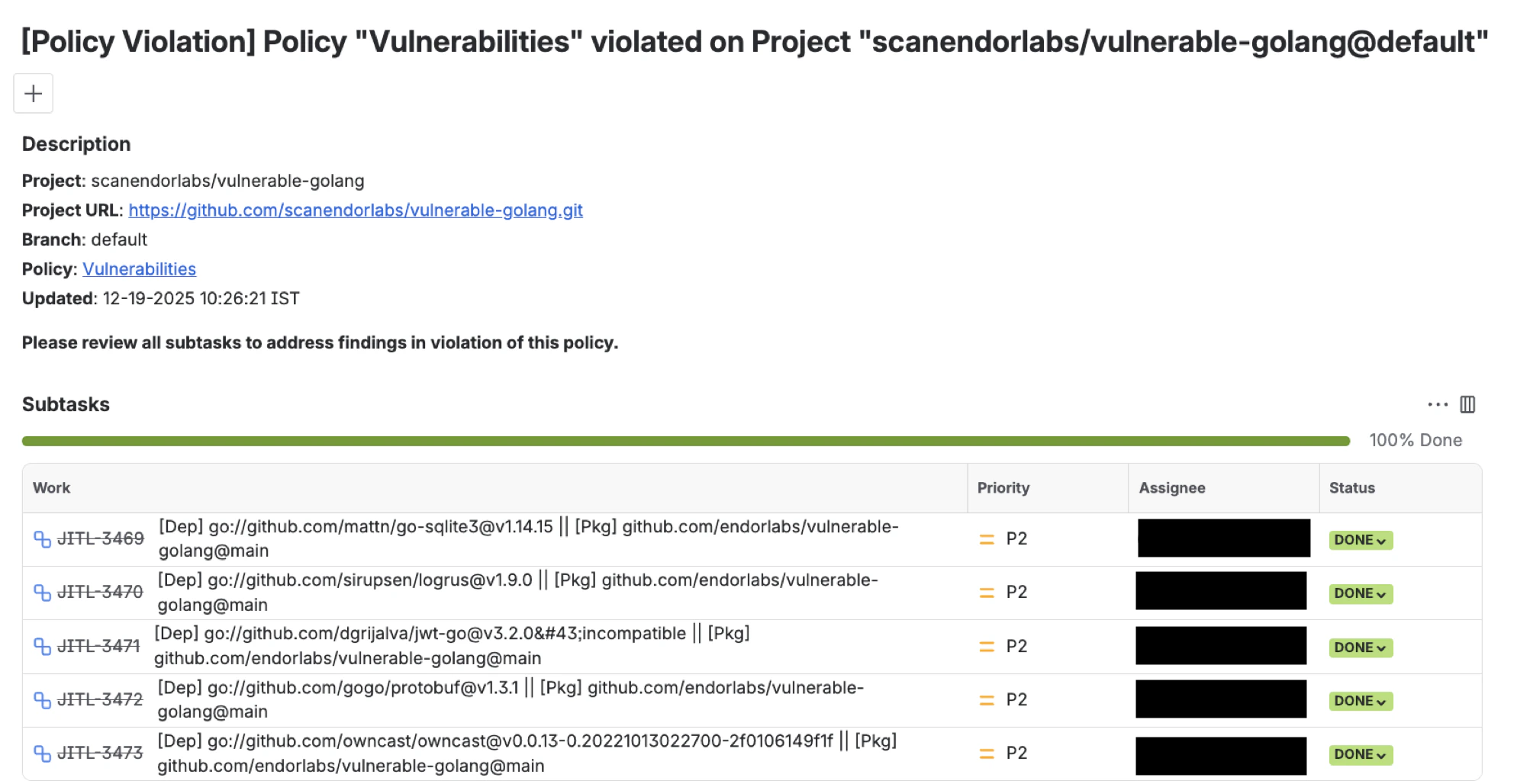 Dependency Per Package Version Aggregation