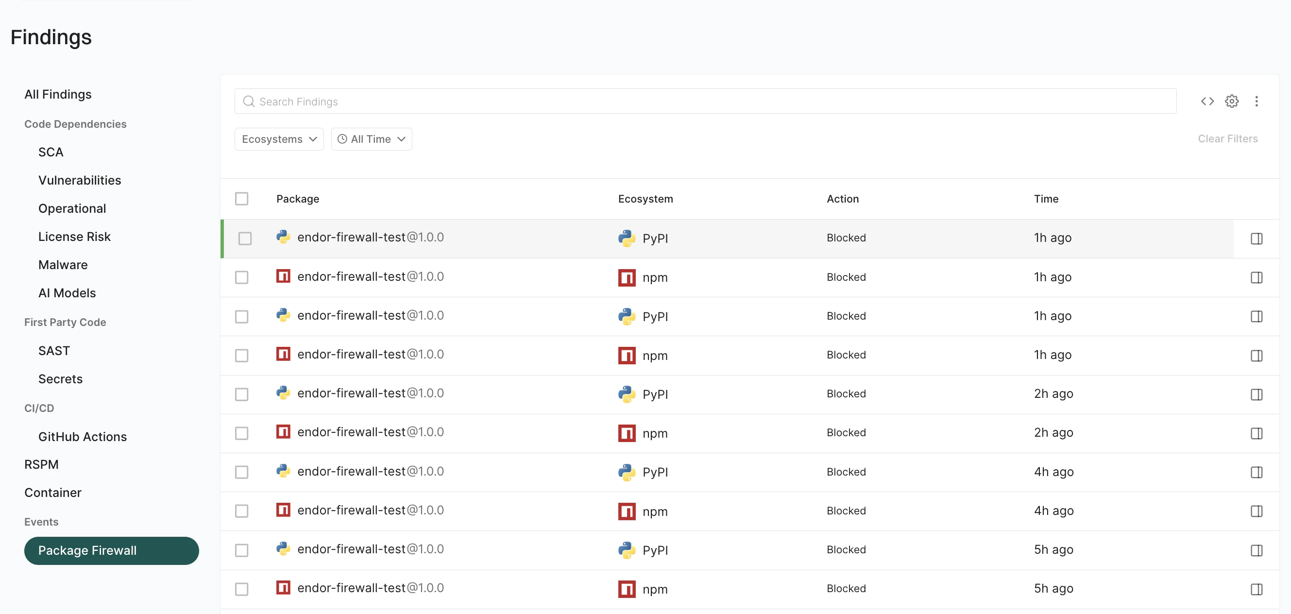 Package Firewall
