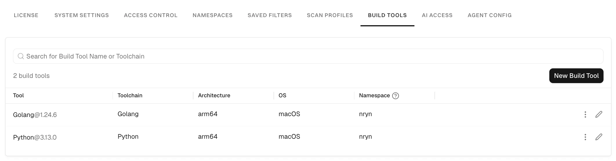 Build tools use case 1
