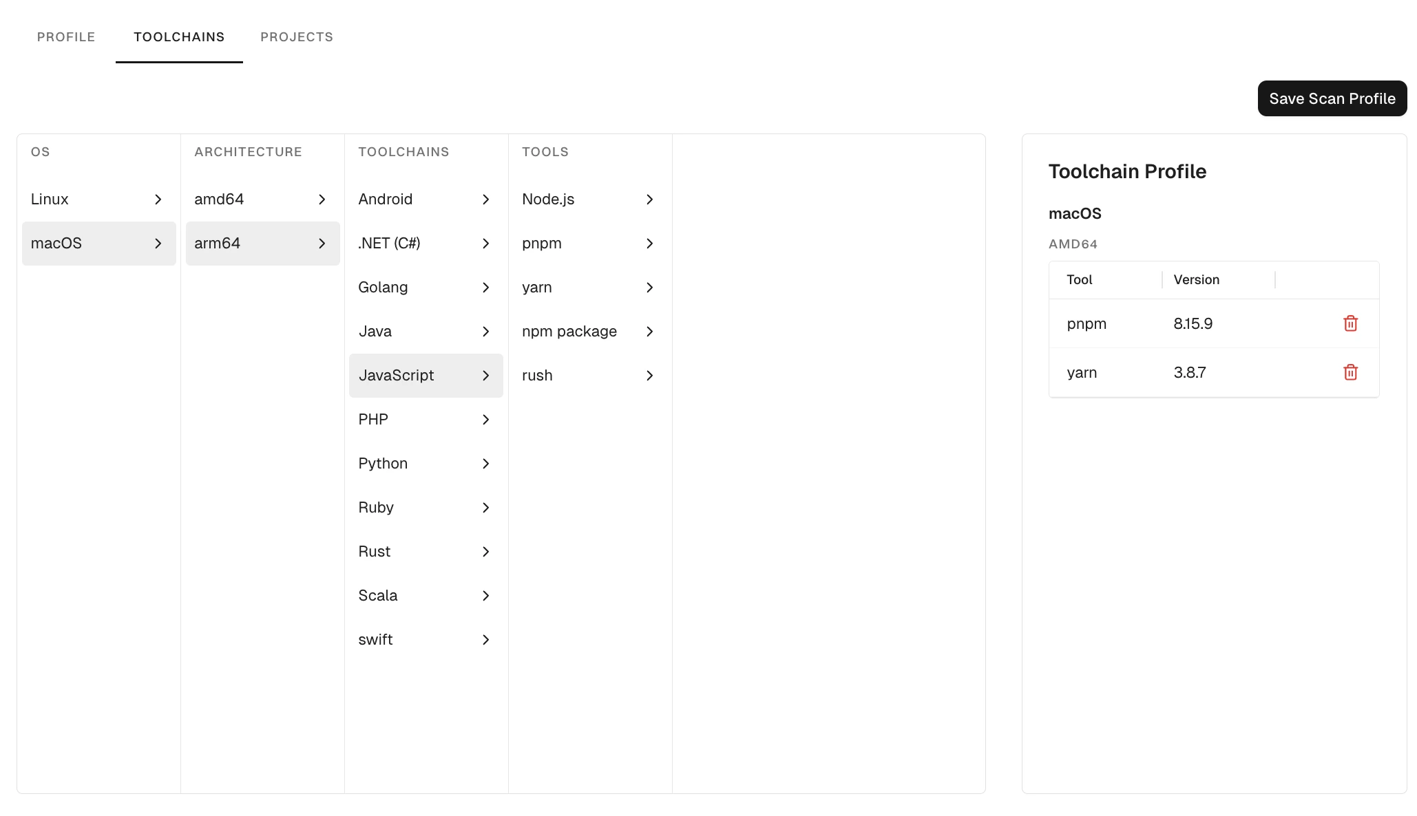 Default and configured