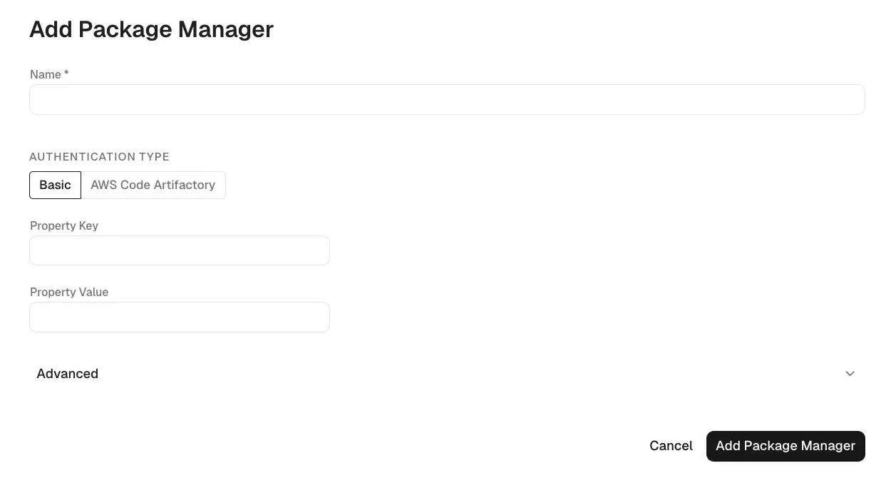 Basic authentication for package manager integrations