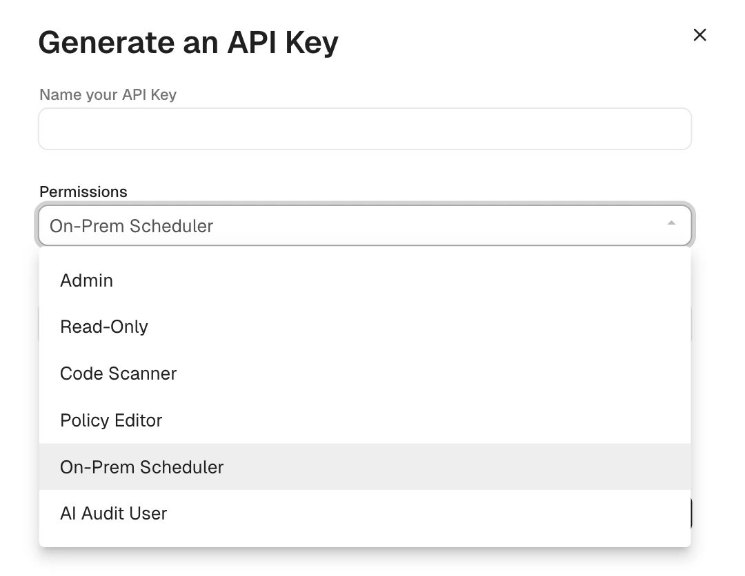 API key permissions