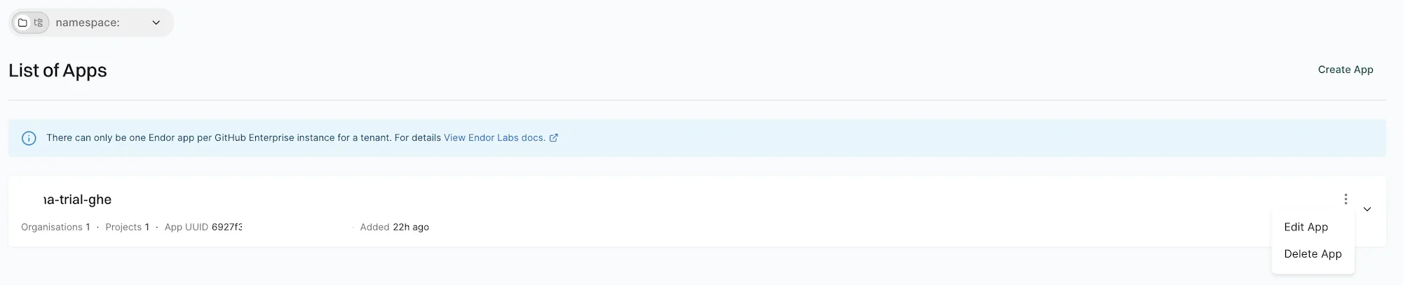 Manage GitHub Enterprise Server App