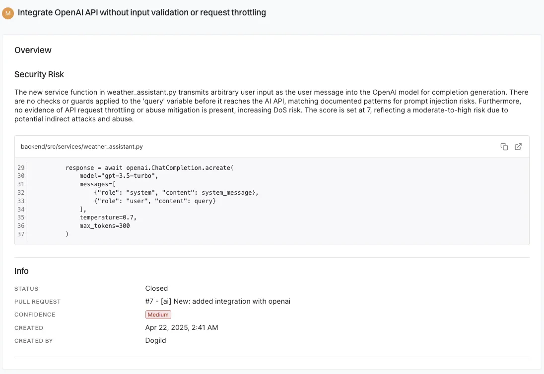 Security Risk Details