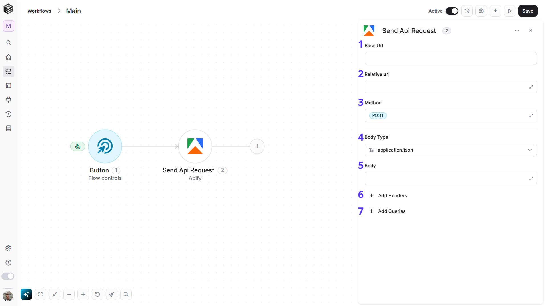 Apify — Send API Request action
