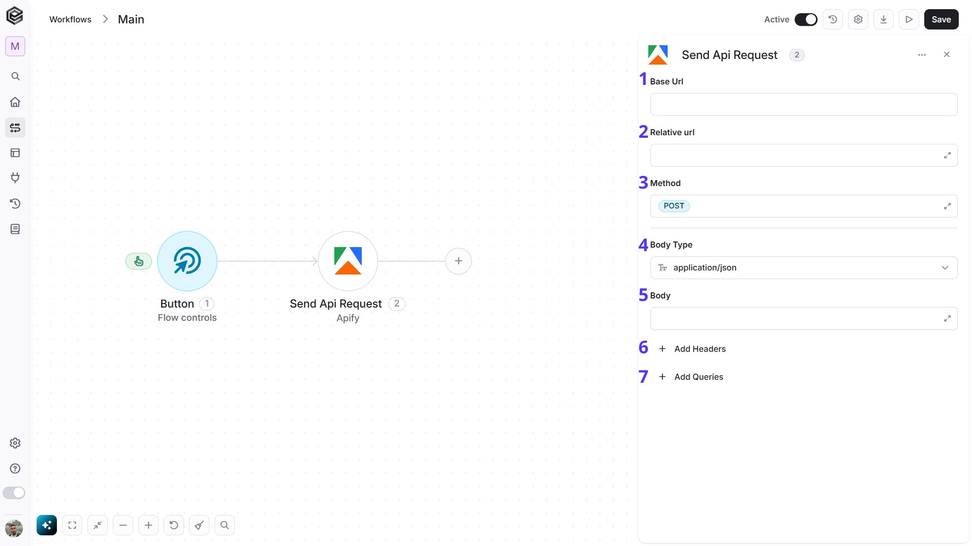 Apify — Send API Request action