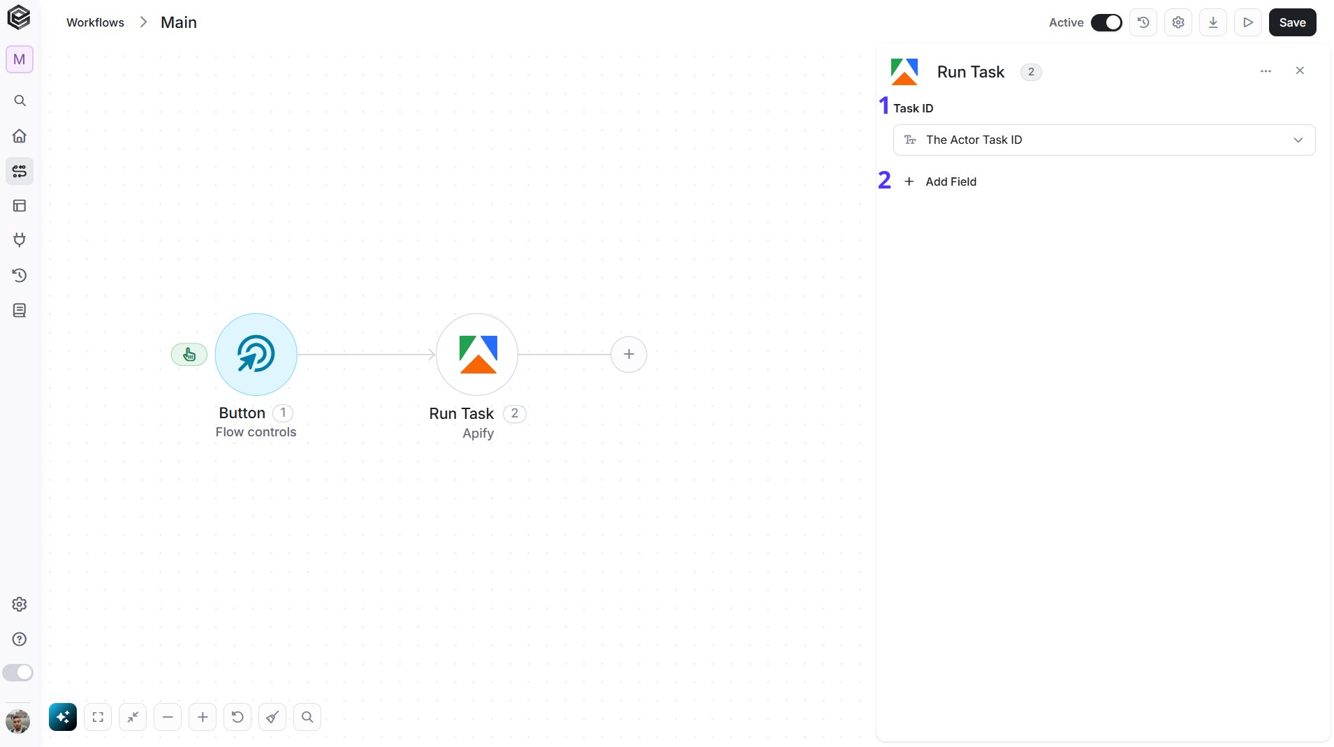 Apify — Run Task action
