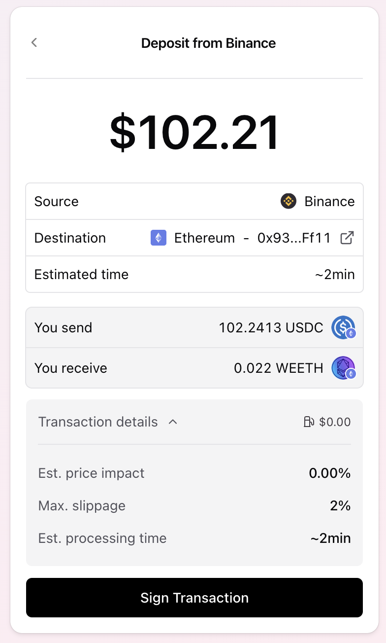 Route Widget Flow