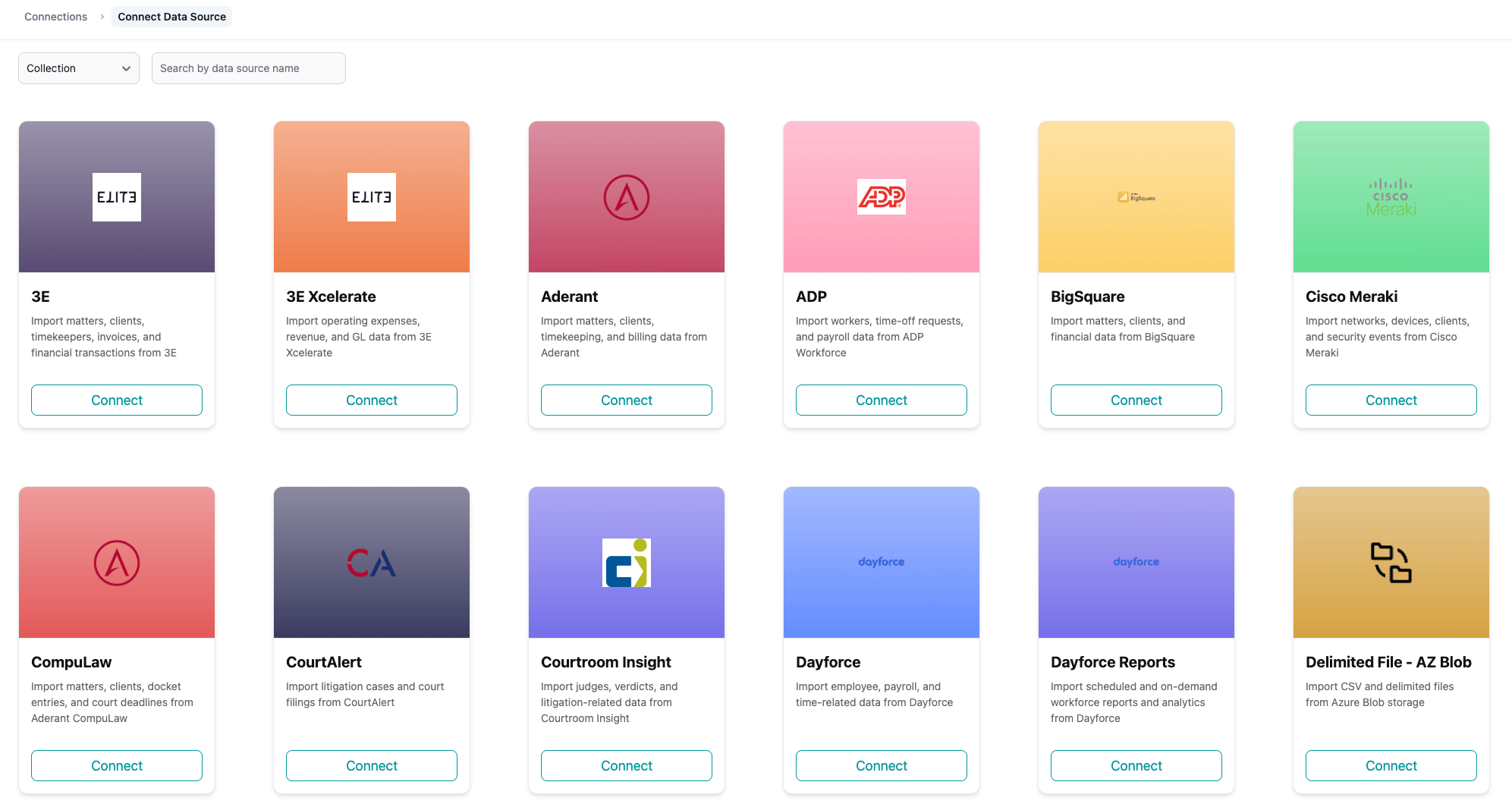 Data source selection library