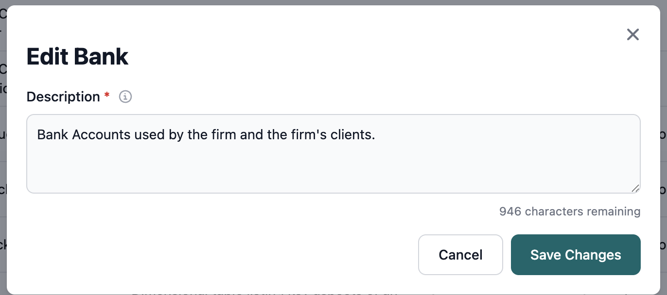Edit entity details