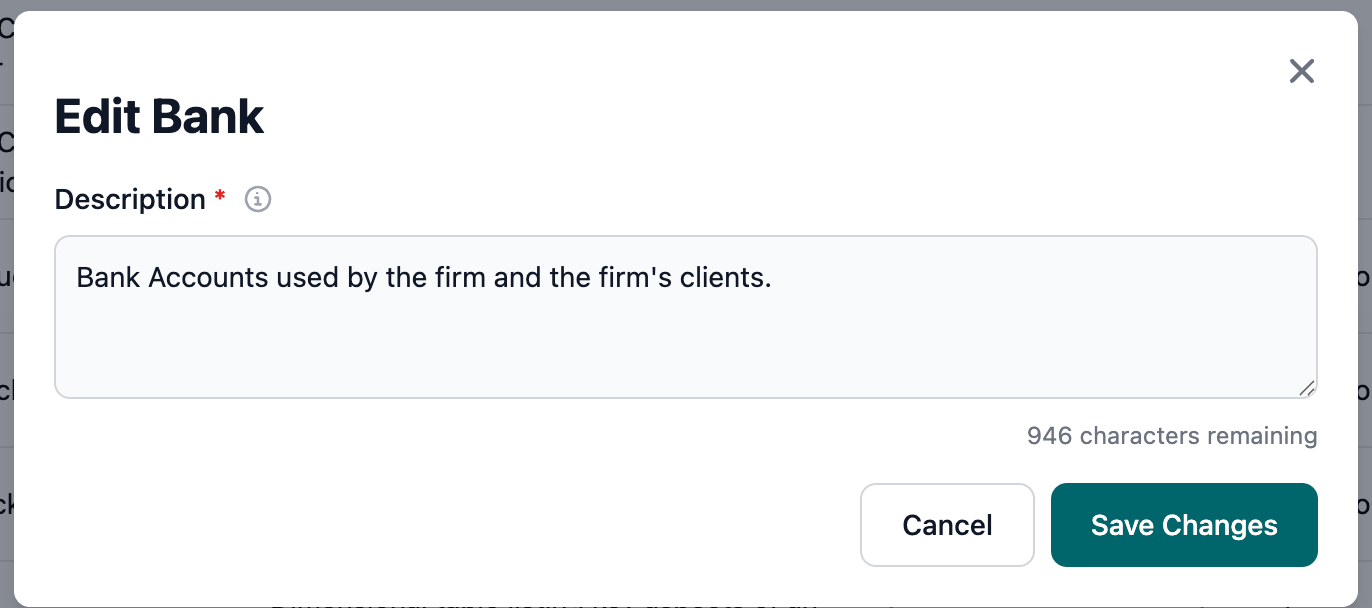Edit entity details