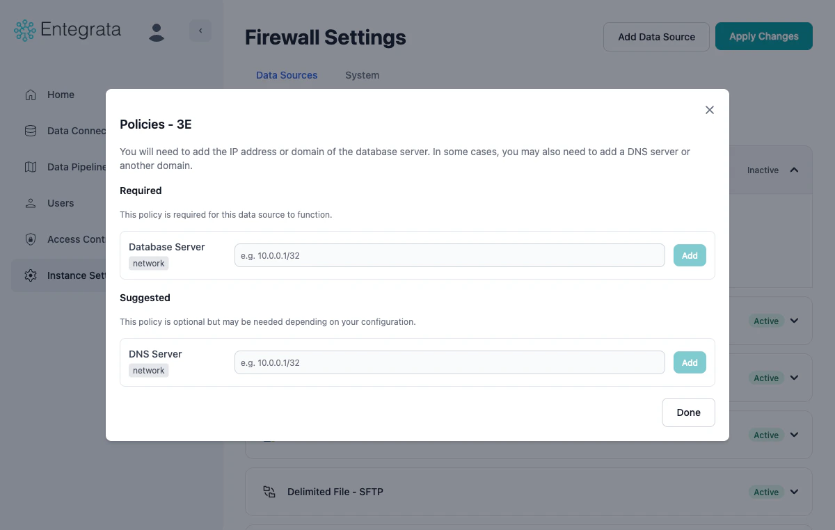 Guided Policy Configuration Dialog