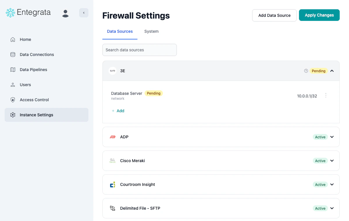 Data Source and Policy in Pending State