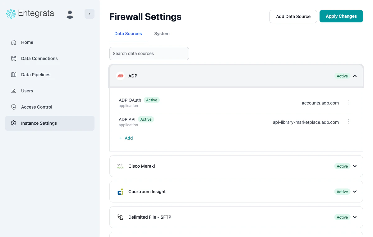 Expanded Data Source with Policies
