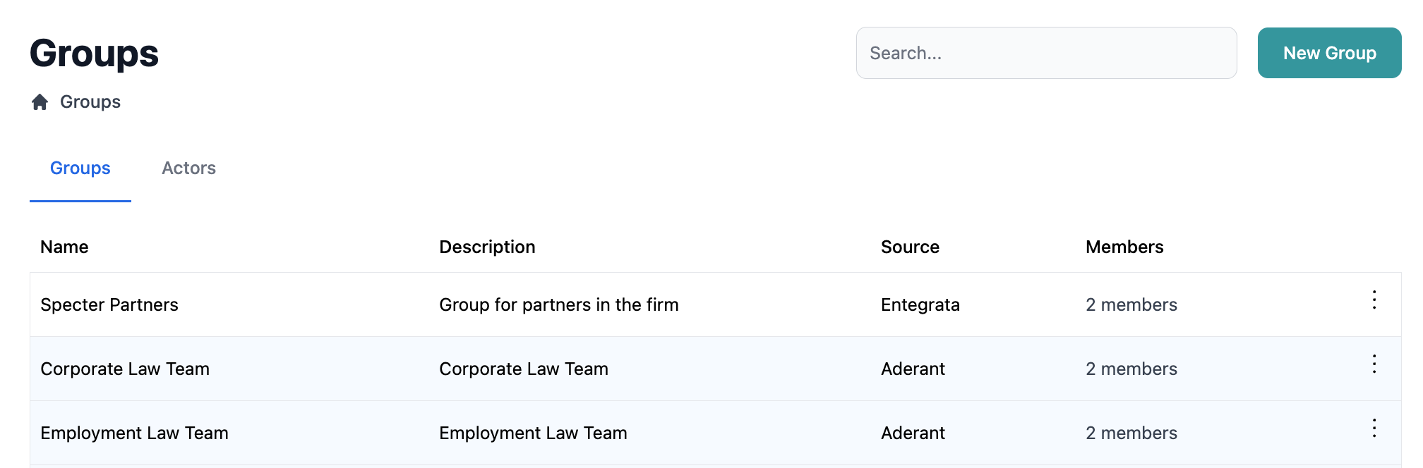 New Group button highlighted