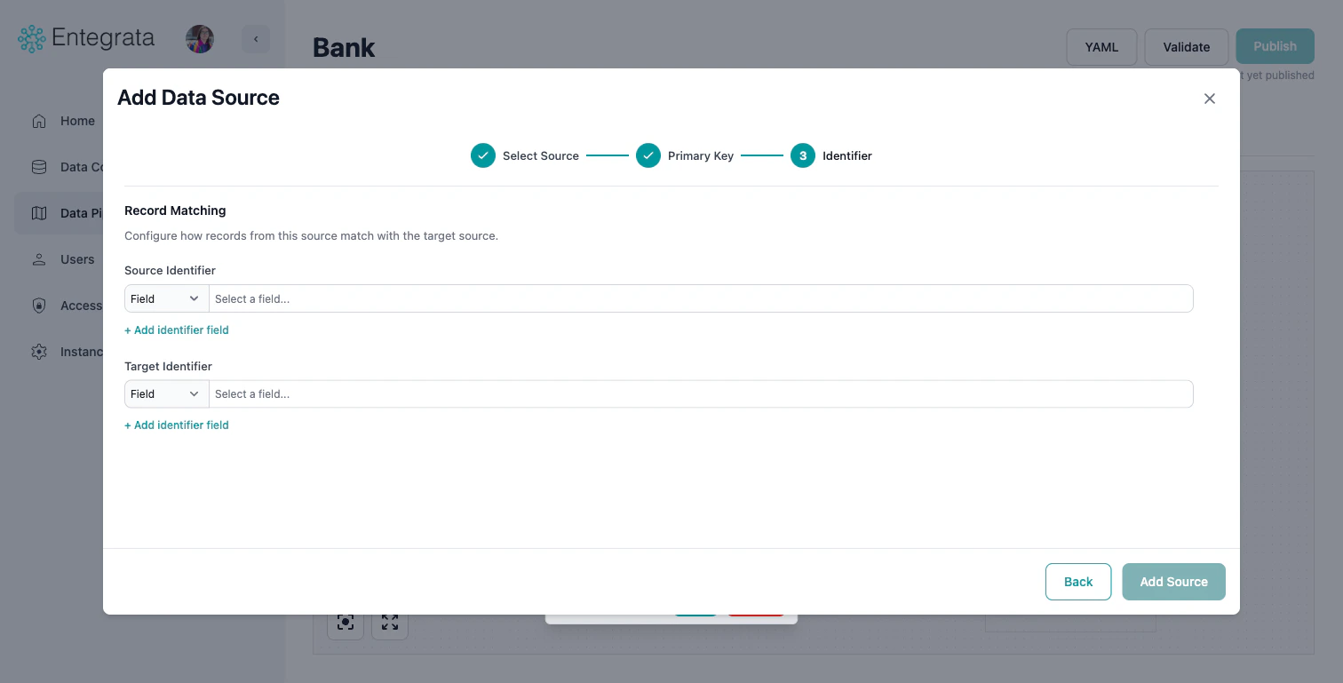 Add Source Wizard Step 3 - Record Matching for related source