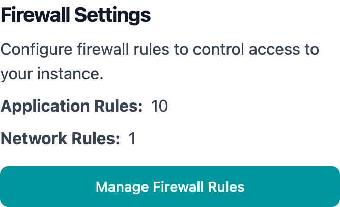 Firewall Settings Overview