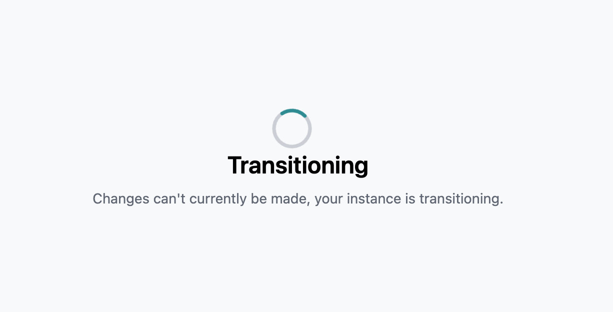 VPN gateway provisioning in progress