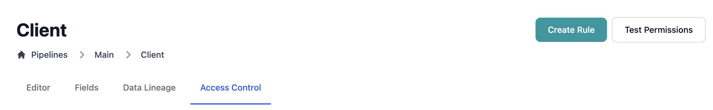 Test permissions button