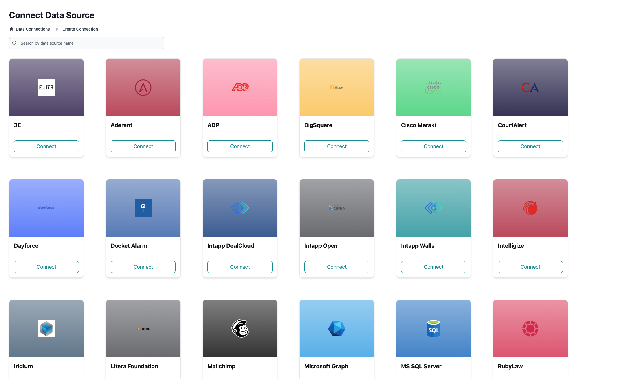 Data source selection library