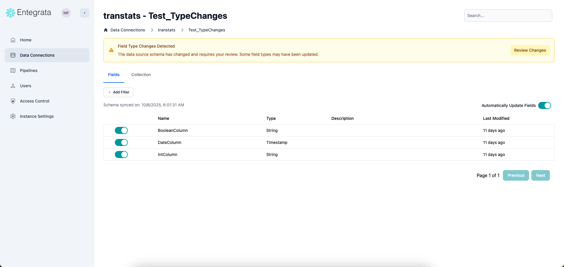 Breaking schema change alert