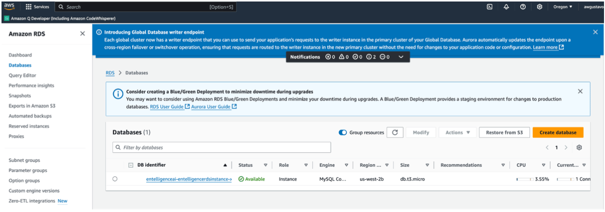 AWS CloudFormation launch page for the Entelligence deployment template