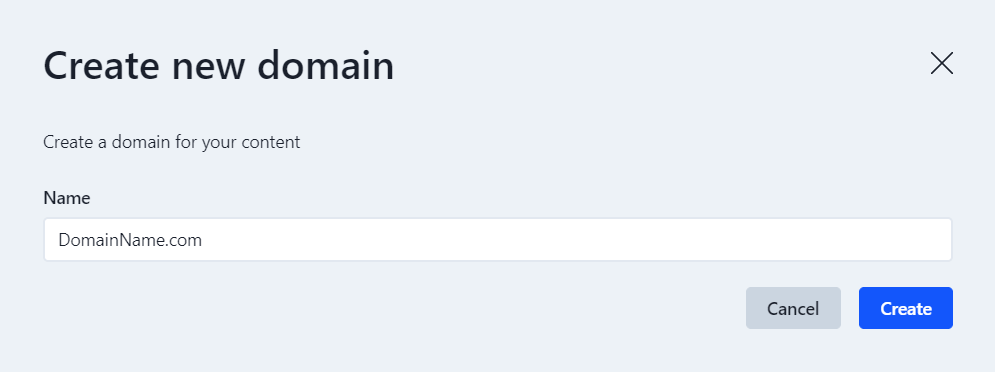 Create domain