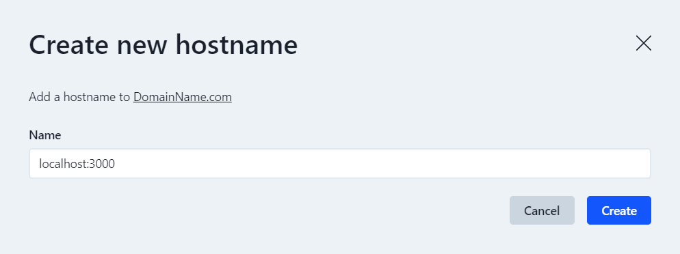 Create hostname