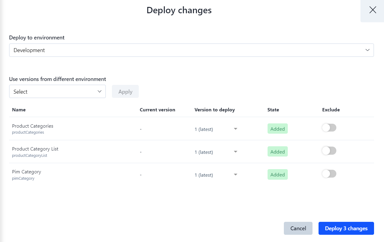 Deploy changes