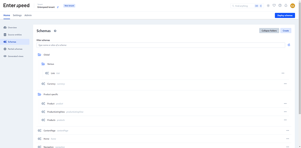 Schema folders