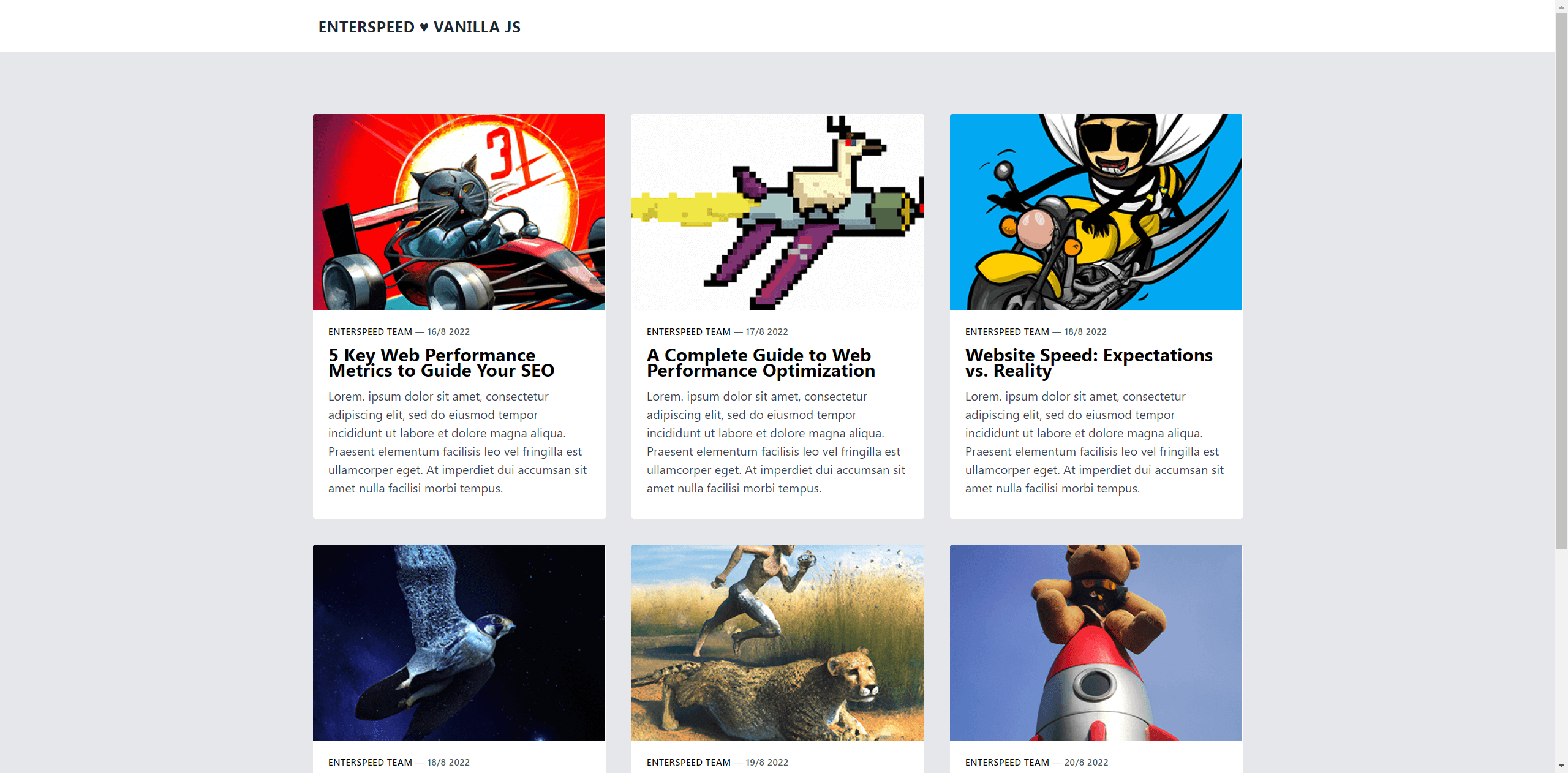 Demo website example