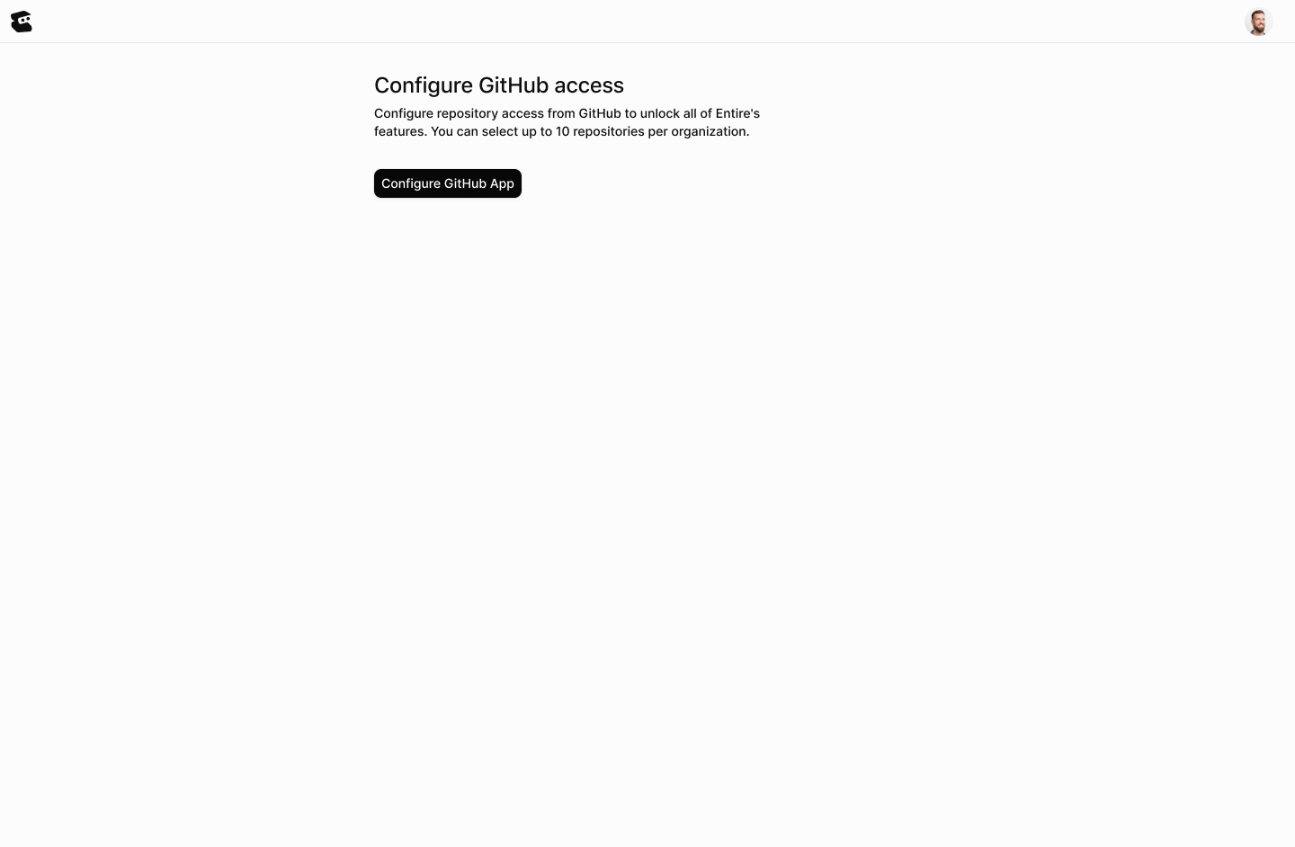 Configure GitHub access in Entire.io
