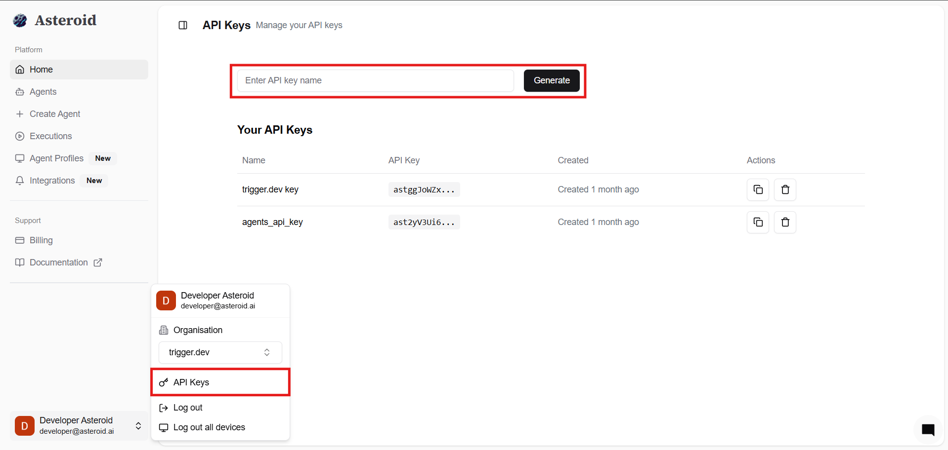 Get your API key