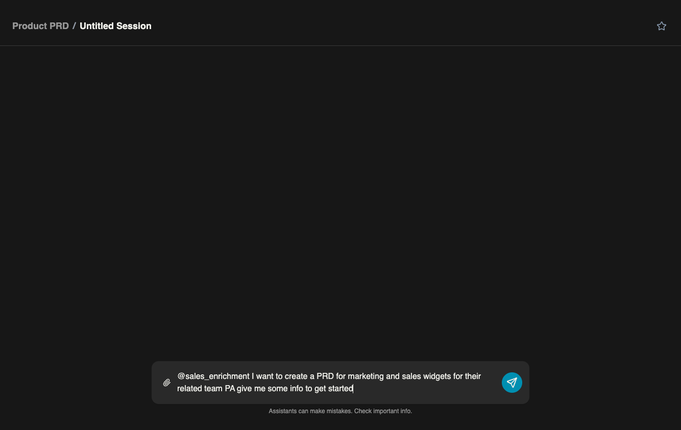 Collaboration Message Example