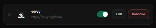 The link options