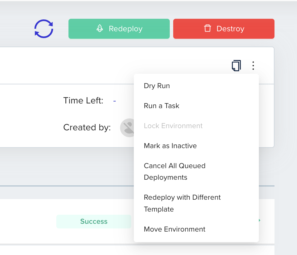 Dry run execution interface showing plan-only mode for safe environment testing
