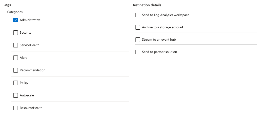 Interface screenshot showing configuration options