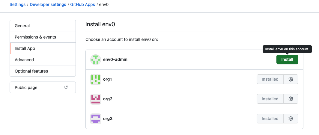GitHub Enterprise Integration - env zero docs